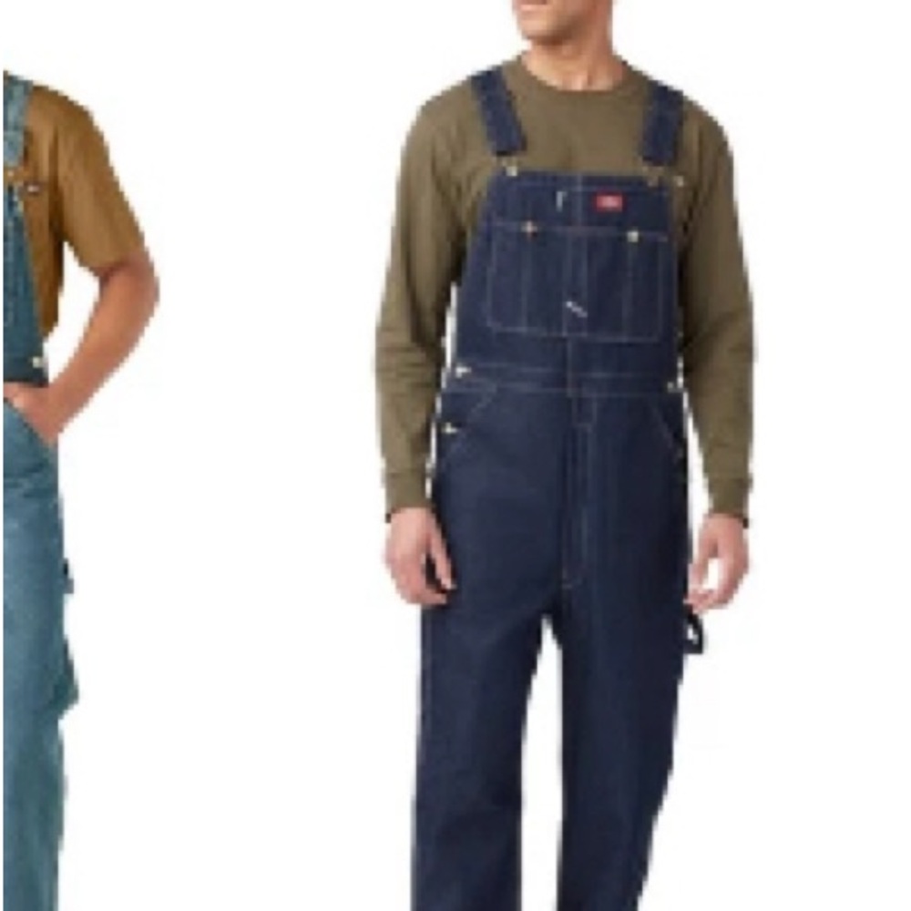Dickies Men's Dark Blue Denim Overalls